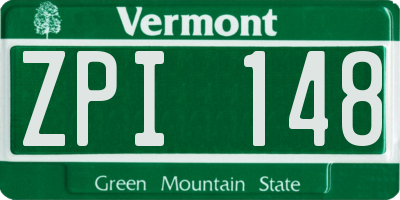 VT license plate ZPI148