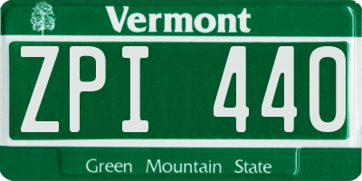 VT license plate ZPI440