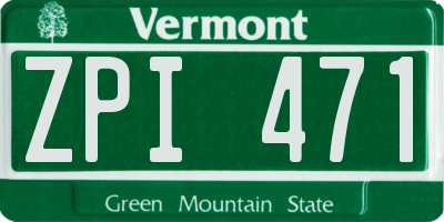 VT license plate ZPI471