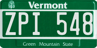 VT license plate ZPI548