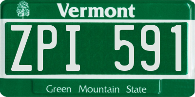 VT license plate ZPI591
