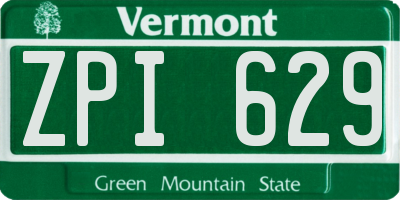 VT license plate ZPI629