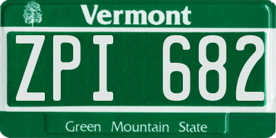 VT license plate ZPI682