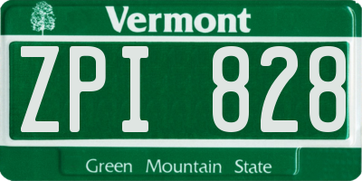VT license plate ZPI828
