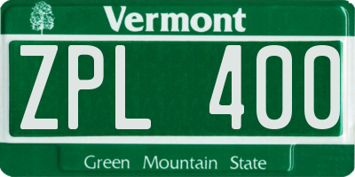 VT license plate ZPL400