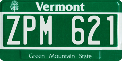 VT license plate ZPM621