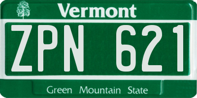 VT license plate ZPN621