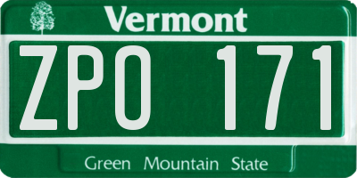 VT license plate ZPO171