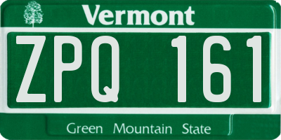VT license plate ZPQ161