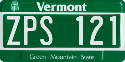 VT license plate ZPS121