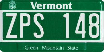VT license plate ZPS148