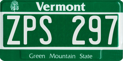 VT license plate ZPS297