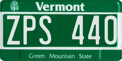 VT license plate ZPS440