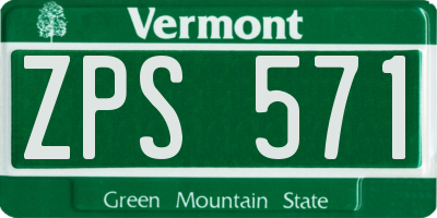 VT license plate ZPS571