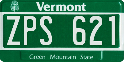 VT license plate ZPS621