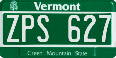 VT license plate ZPS627