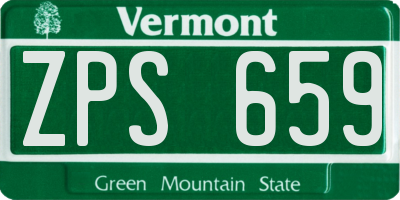 VT license plate ZPS659