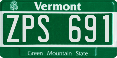 VT license plate ZPS691
