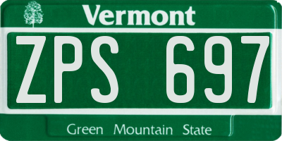 VT license plate ZPS697
