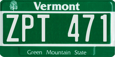 VT license plate ZPT471
