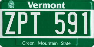 VT license plate ZPT591