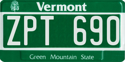 VT license plate ZPT690