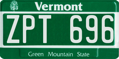 VT license plate ZPT696
