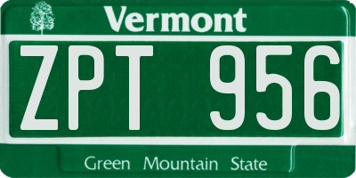 VT license plate ZPT956