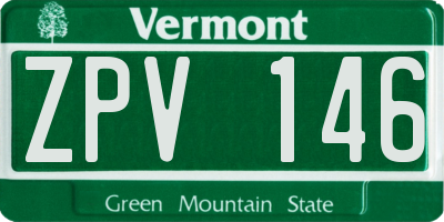 VT license plate ZPV146