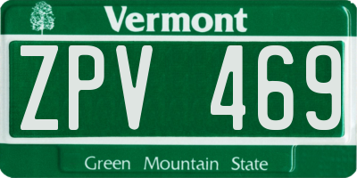 VT license plate ZPV469