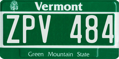 VT license plate ZPV484