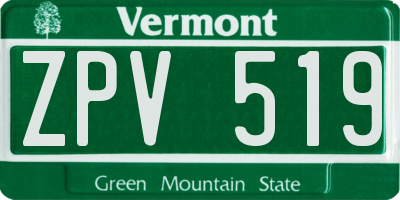 VT license plate ZPV519