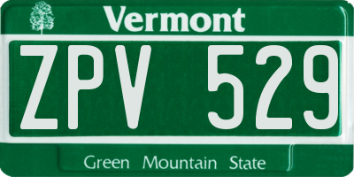 VT license plate ZPV529