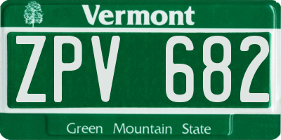 VT license plate ZPV682