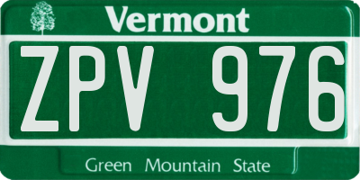 VT license plate ZPV976