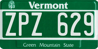 VT license plate ZPZ629