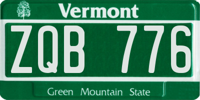 VT license plate ZQB776