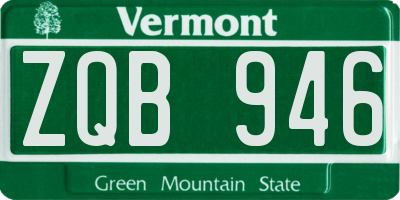 VT license plate ZQB946