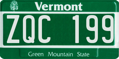 VT license plate ZQC199