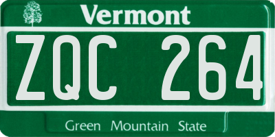 VT license plate ZQC264