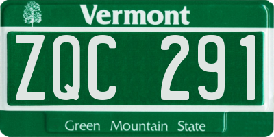 VT license plate ZQC291