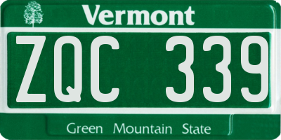 VT license plate ZQC339