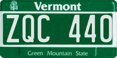 VT license plate ZQC440