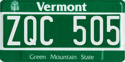 VT license plate ZQC505