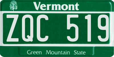 VT license plate ZQC519