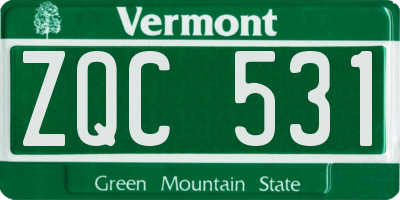 VT license plate ZQC531