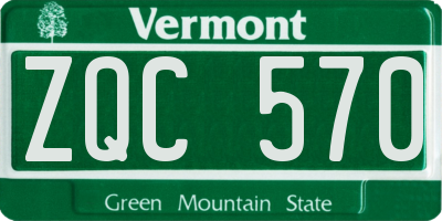 VT license plate ZQC570