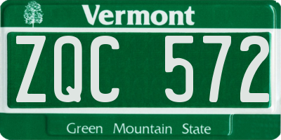 VT license plate ZQC572