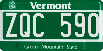 VT license plate ZQC590
