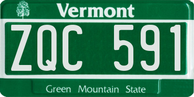 VT license plate ZQC591